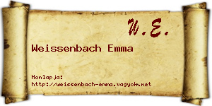 Weissenbach Emma névjegykártya