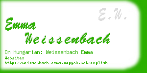 emma weissenbach business card